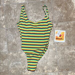 NWT Xhilaration Multicolor Striped Swimsuit